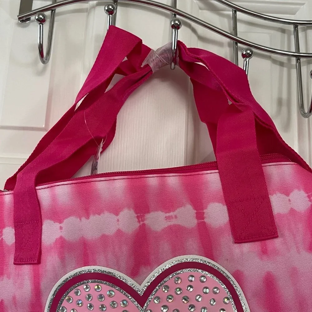 Justice Pink Dance Heart Duffle Bag New with Tags